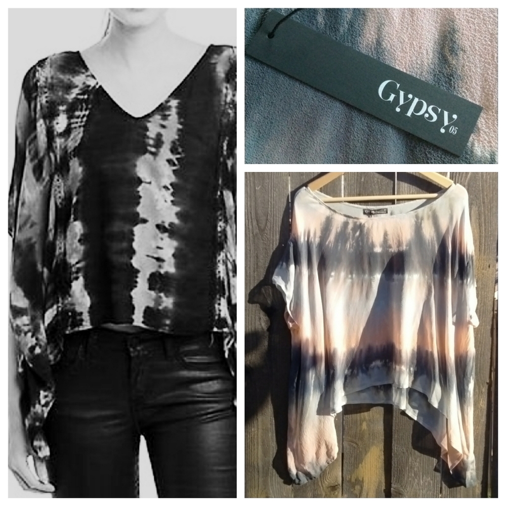 🦋HOST PICK🦋 Gypsy 05 silk tie dye hanky hem top